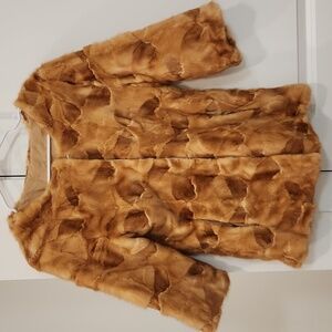 NWT Genuine Mink Fur 3/4 sleeve light coat